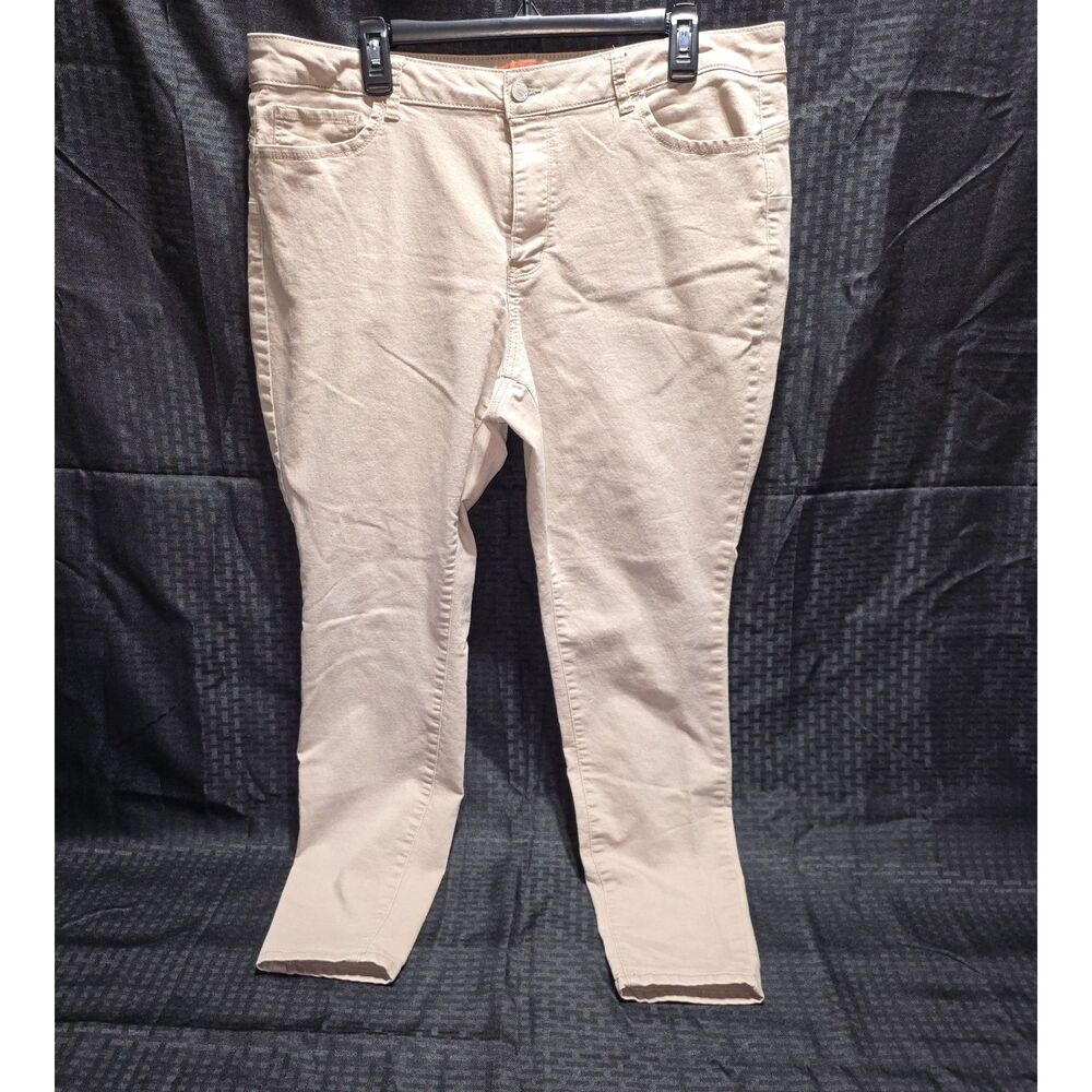 Wax Jean "Butt, I Love You!" Tan Khaki Skinny Jeans Women's Plus Size 18